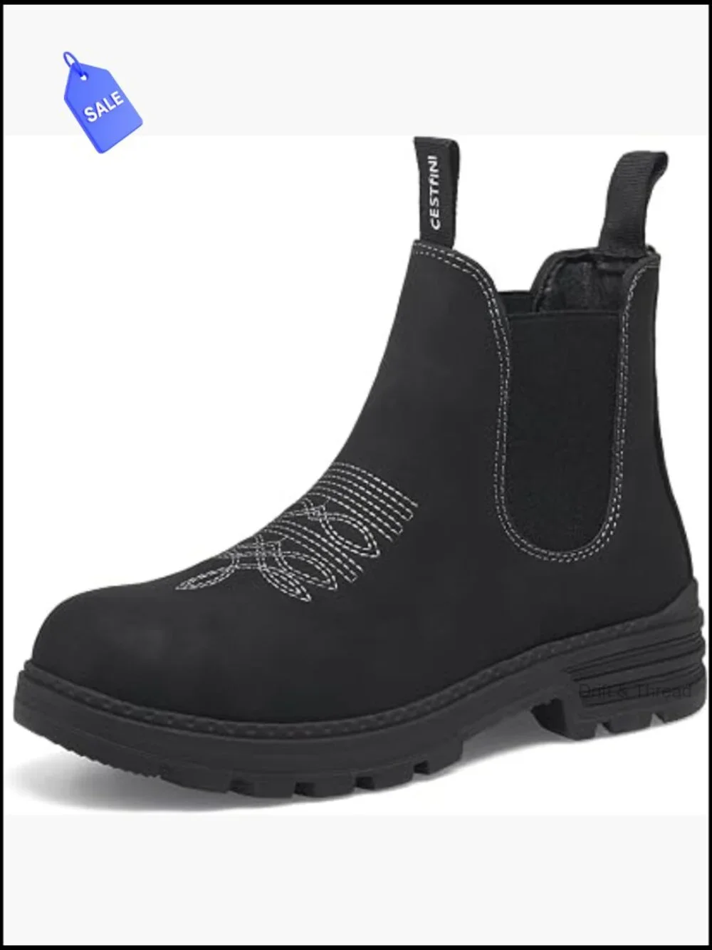 Women's Western Chelsea Hiking Boots Waterproof Lightweight Ankle